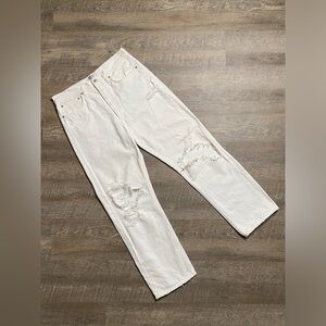 AGOLDE 90’s Mid-Rise Straight Leg Jeans in White